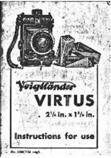 Voigtlander Virtus manual. Camera Instructions.